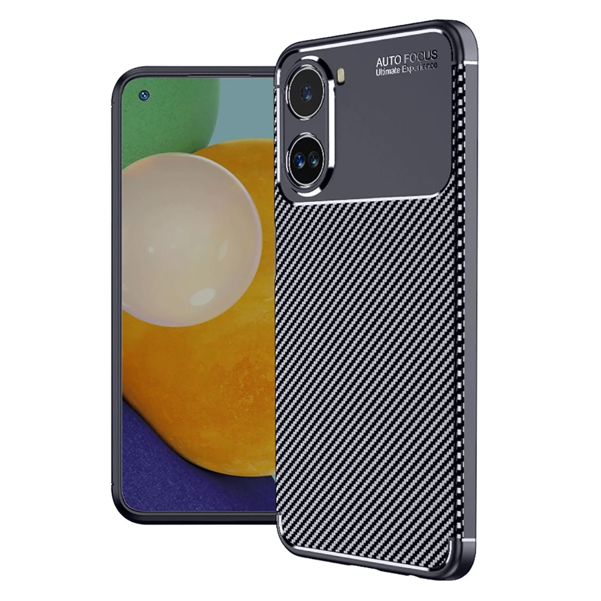 Xiaomi Poco X7 Pro Kılıf Auto Focus Karbon Kapak - Lacivert