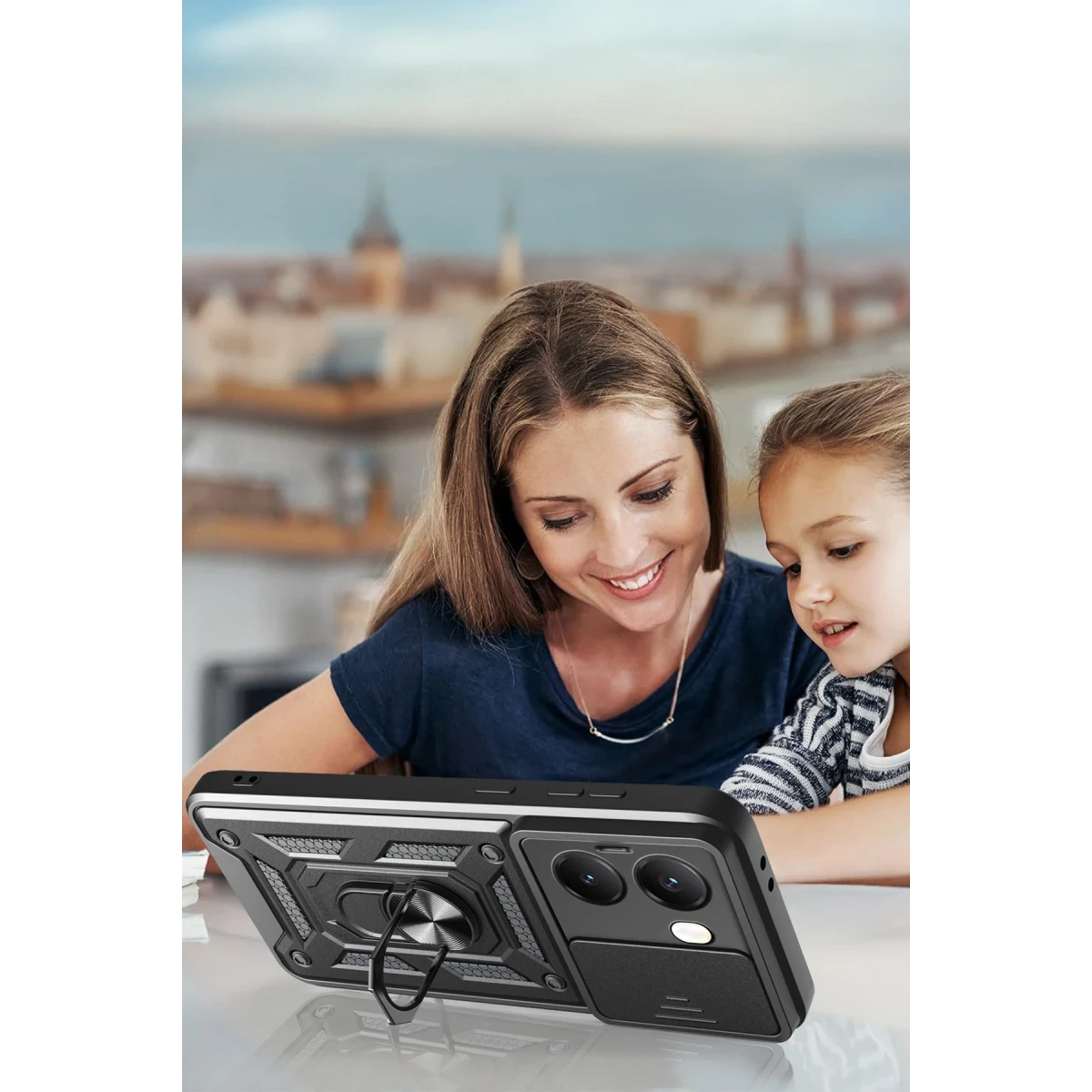 Xiaomi Poco X7 Pro Kılıf Pars Lens Yüzüklü Silikon - Yeşil