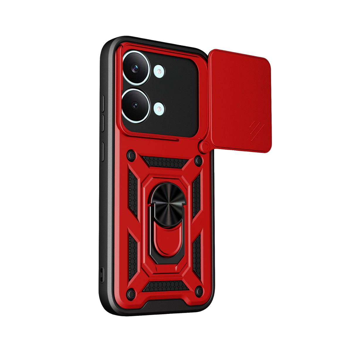 Xiaomi Poco X8 Pro Max Pars Lens Yüzüklü Silikon - Kırmızı