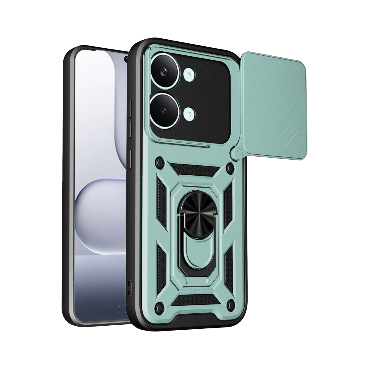 Xiaomi Poco X8 Pro Max Pars Lens Yüzüklü Silikon - Yeşil