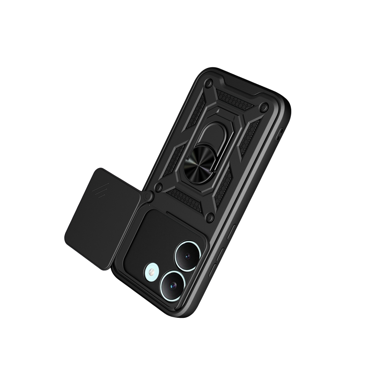 Xiaomi Poco X8 Pro Pars Lens Yüzüklü Silikon - Siyah