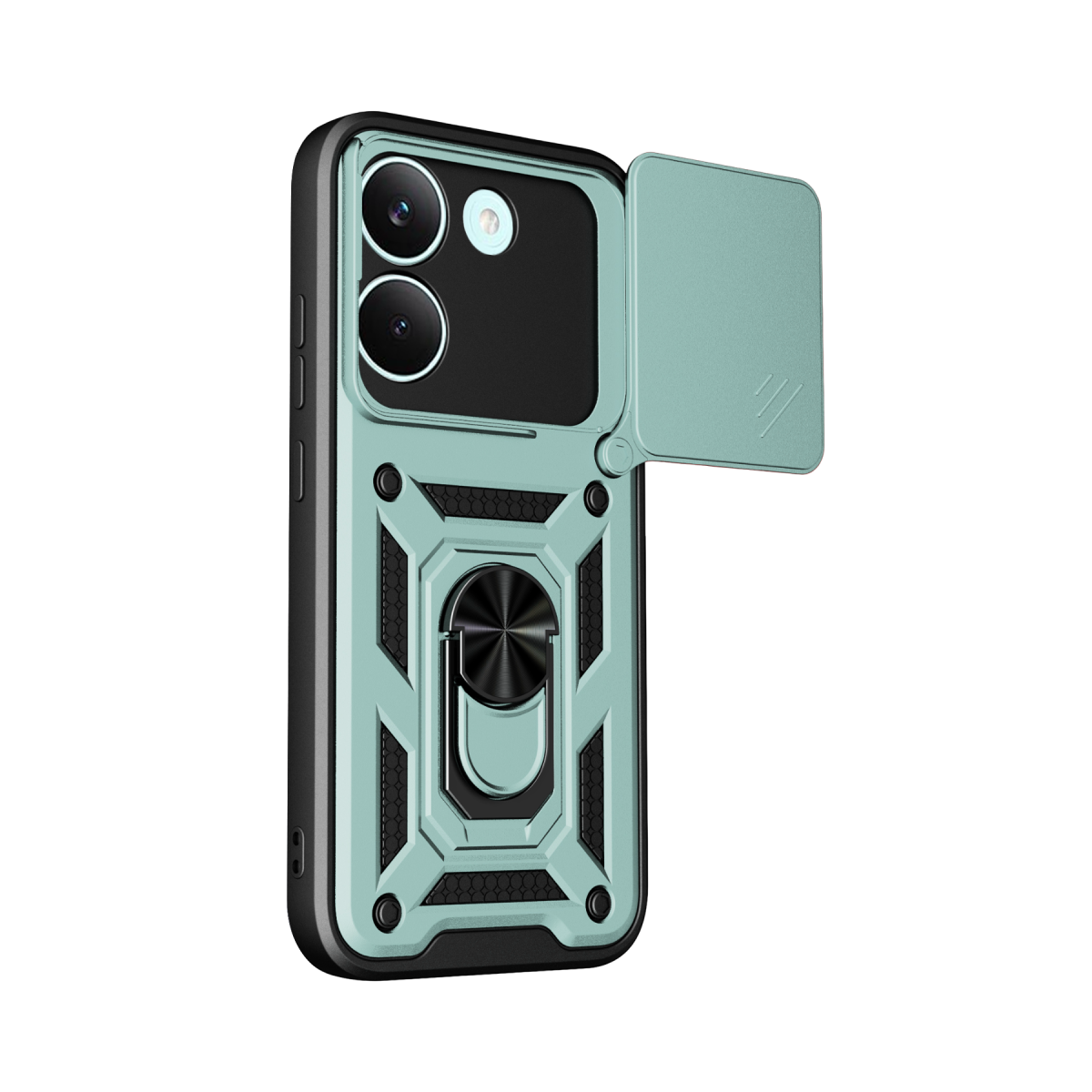 Xiaomi Poco X8 Pro Pars Lens Yüzüklü Silikon - Yeşil