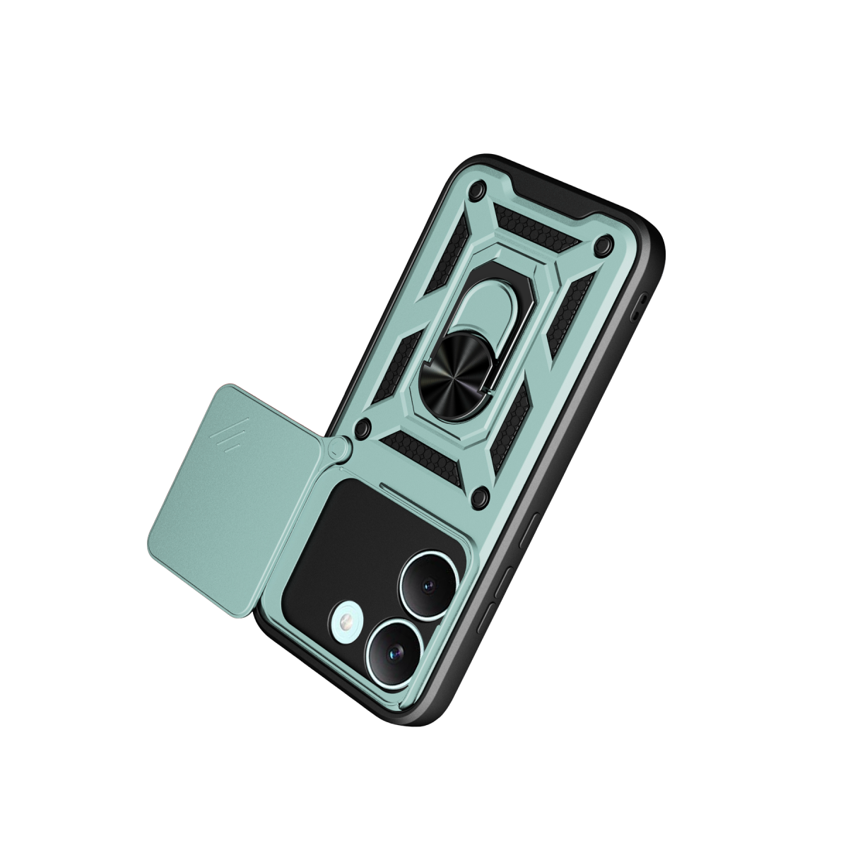 Xiaomi Poco X8 Pro Pars Lens Yüzüklü Silikon - Yeşil