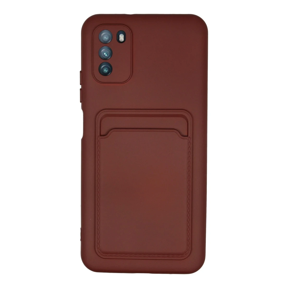 Xiaomi Pocophone M3 Kılıf Kelvin Kartvizitli Silikon - Bordo