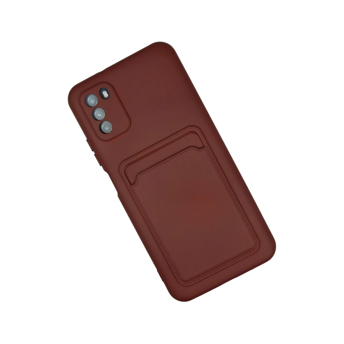 Xiaomi Pocophone M3 Kılıf Kelvin Kartvizitli Silikon - Bordo