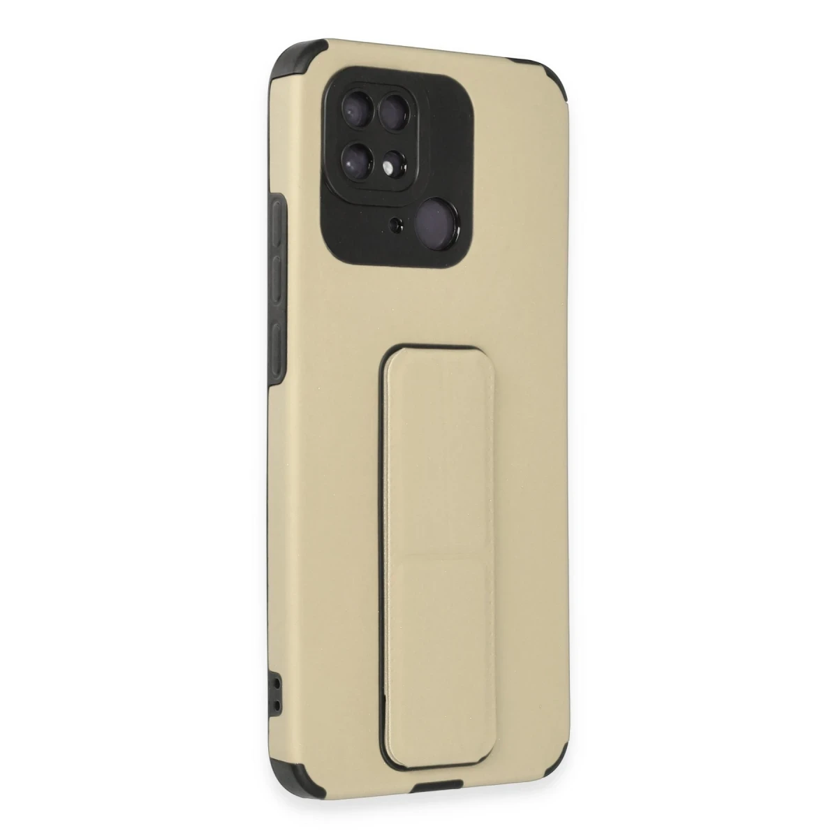 Xiaomi Redmi 10C Kılıf Mega Standlı Silikon - Gold