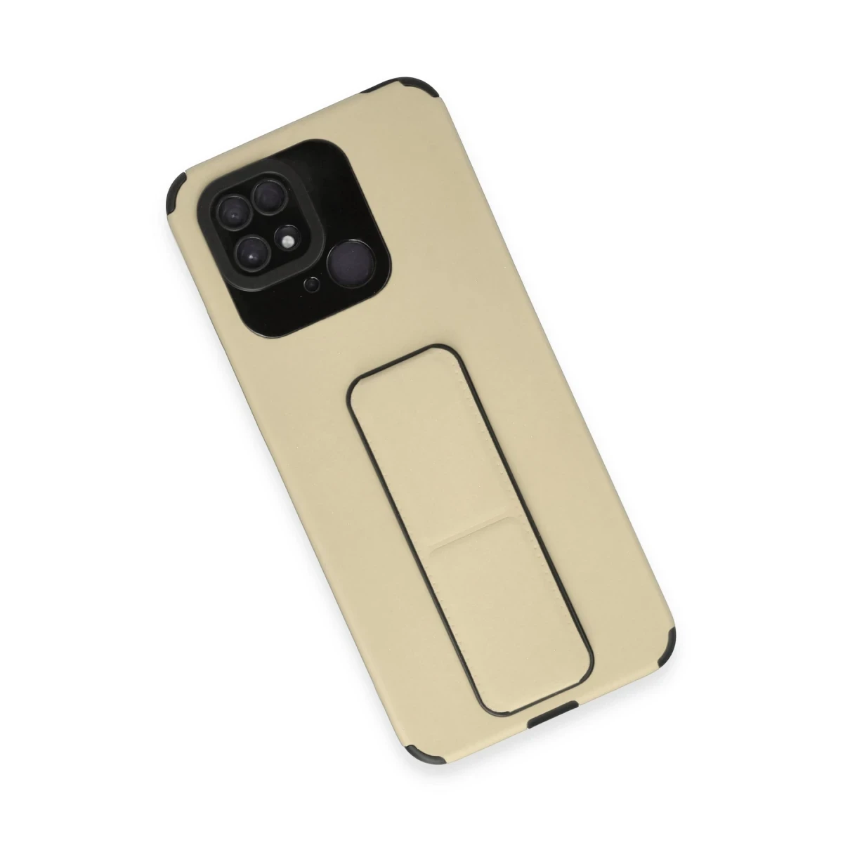 Xiaomi Redmi 10C Kılıf Mega Standlı Silikon - Gold