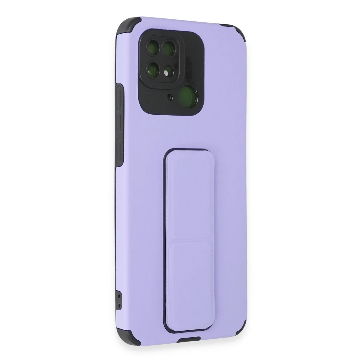 Xiaomi Redmi 10C Kılıf Mega Standlı Silikon - Lila