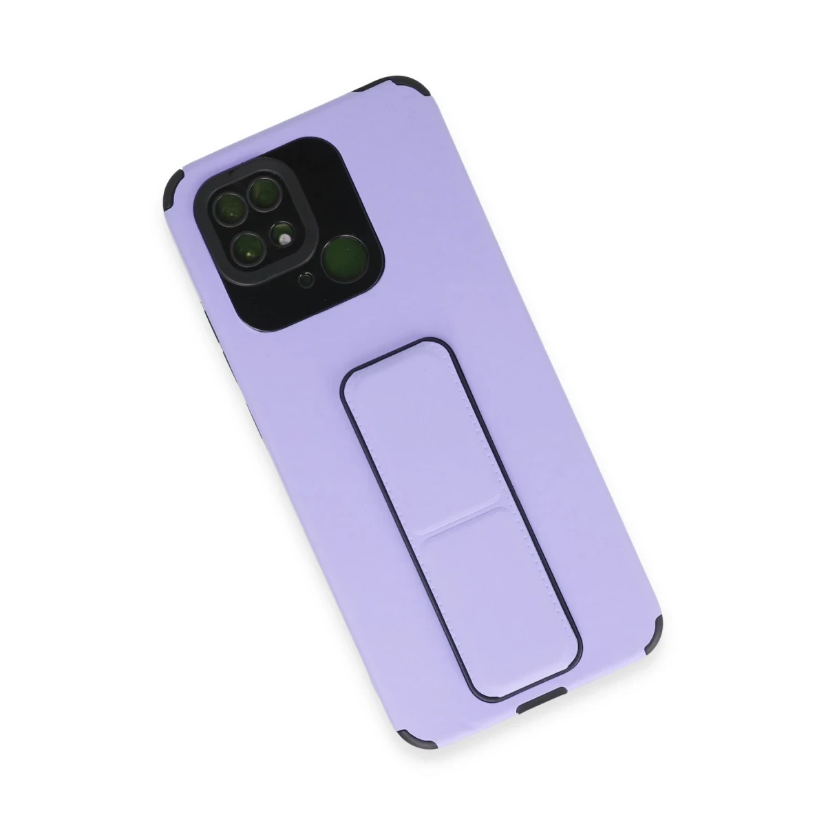 Xiaomi Redmi 10C Kılıf Mega Standlı Silikon - Lila