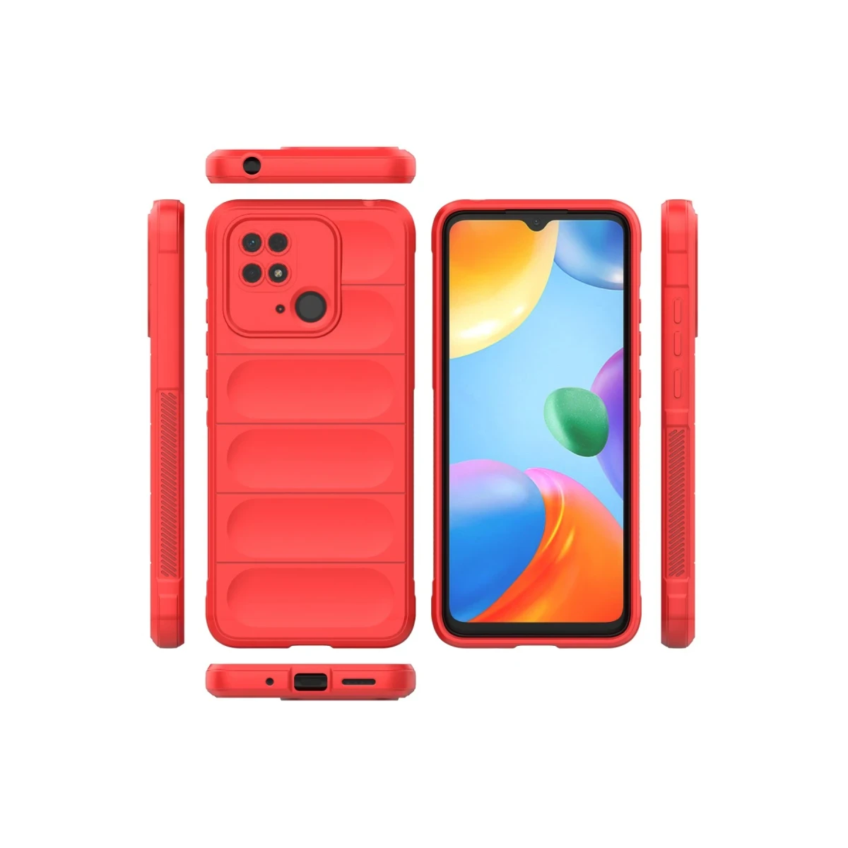 Xiaomi Redmi 10C Kılıf Optimum Silikon - Kırmızı