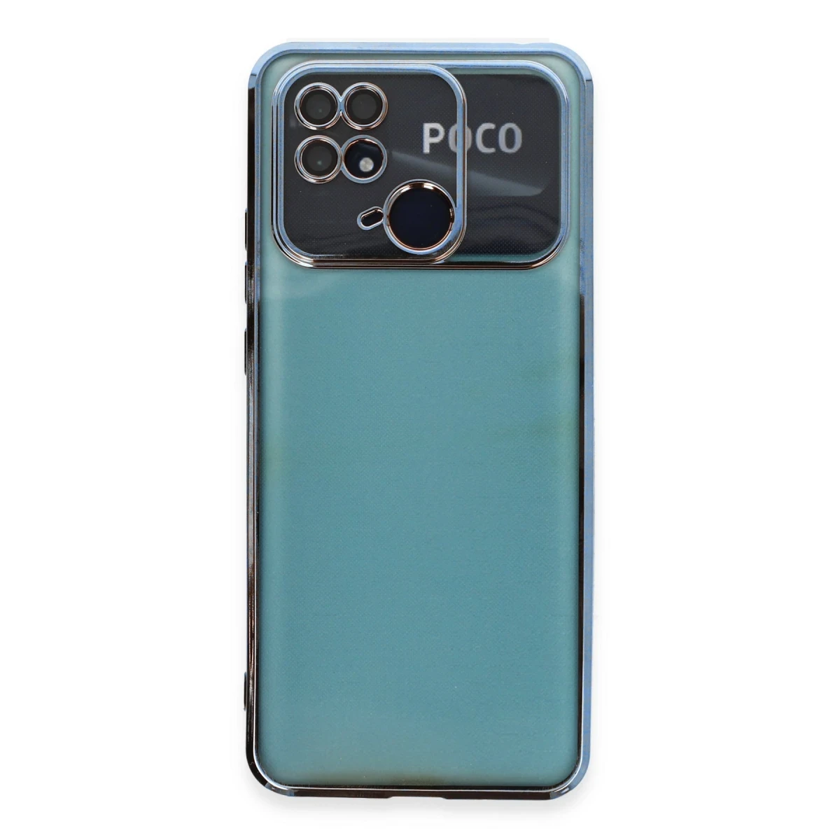 Xiaomi Redmi 10C Kılıf Razer Lensli Silikon - Açık Mavi