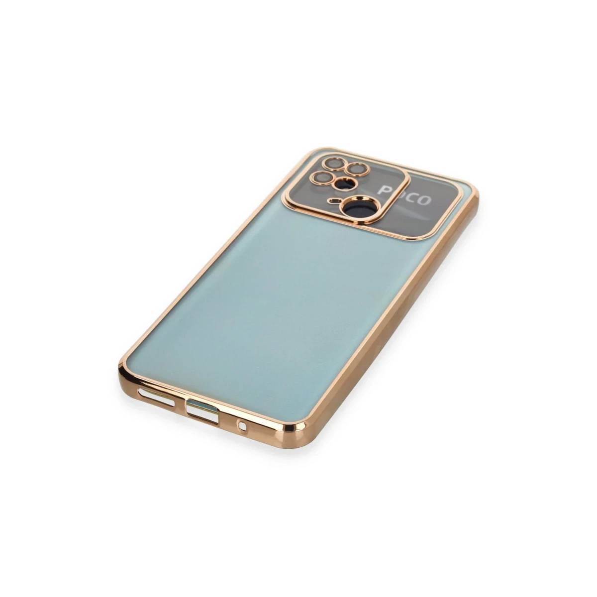 Xiaomi Redmi 10C Kılıf Razer Lensli Silikon - Gold