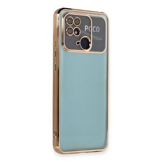 Xiaomi Redmi 10C Kılıf Razer Lensli Silikon - Gold