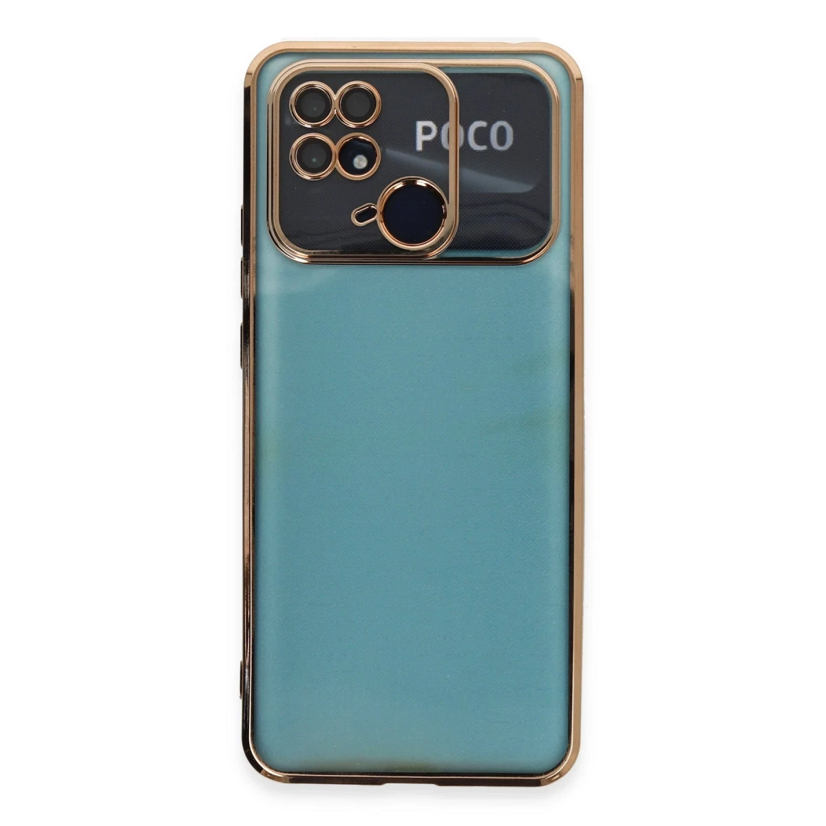 Xiaomi Redmi 10C Kılıf Razer Lensli Silikon - Gold