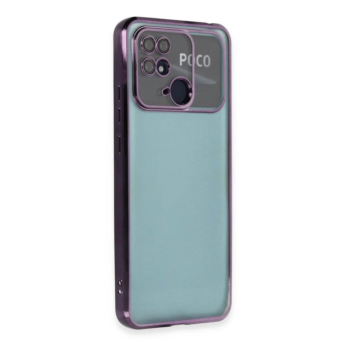 Xiaomi Redmi 10C Kılıf Razer Lensli Silikon - Mor