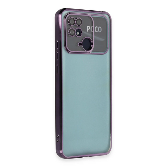 Xiaomi Redmi 10C Kılıf Razer Lensli Silikon - Mor