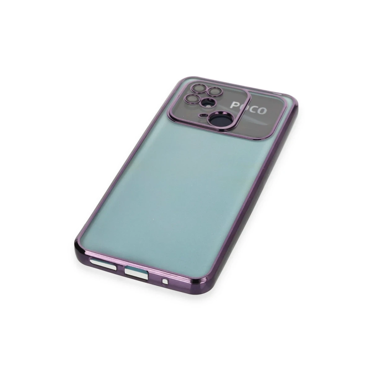 Xiaomi Redmi 10C Kılıf Razer Lensli Silikon - Mor