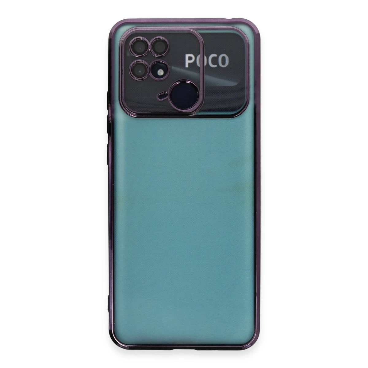 Xiaomi Redmi 10C Kılıf Razer Lensli Silikon - Mor