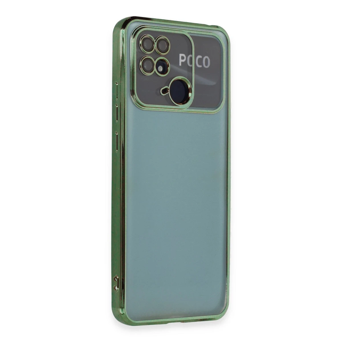 Xiaomi Redmi 10C Kılıf Razer Lensli Silikon - Yeşil