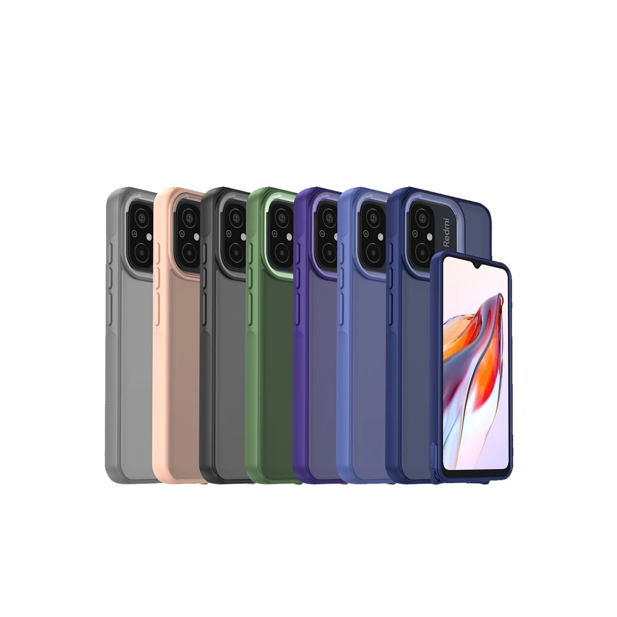 Xiaomi Redmi 12C Kılıf Elegant Kapak - Pudra