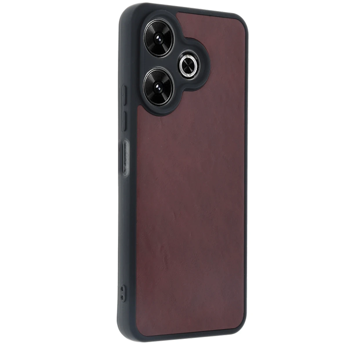 Xiaomi Redmi 13 4G Kılıf Aras Deri Kapak - Bordo
