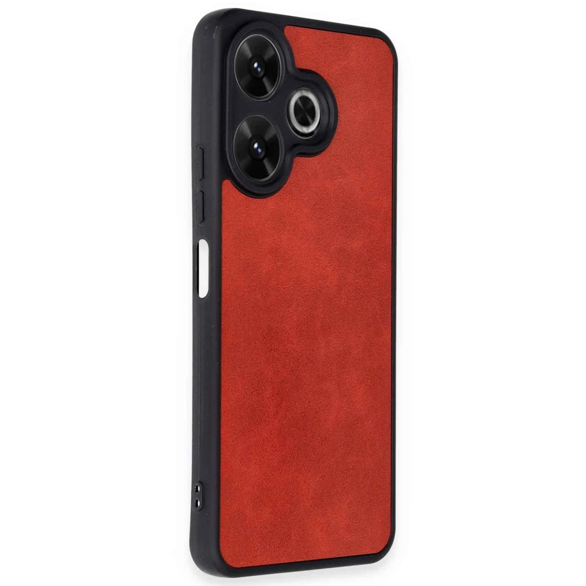 Xiaomi Redmi 13 4G Kılıf Aras Deri Kapak - Kırmızı