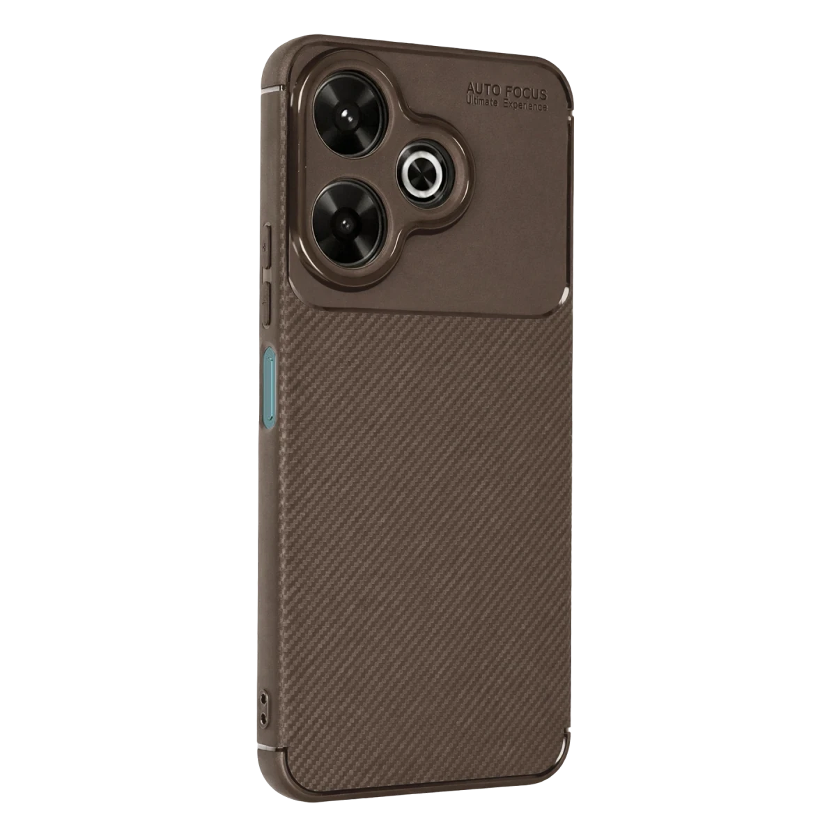 Xiaomi Redmi 13 4G Kılıf Auto Focus Karbon Kapak - Kahverengi