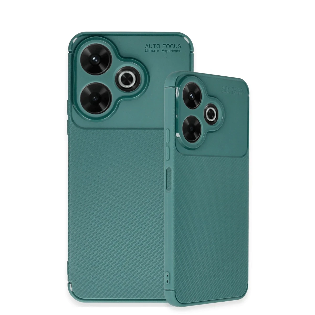 Xiaomi Redmi 13 4G Kılıf Auto Focus Karbon Kapak - Koyu Yeşil
