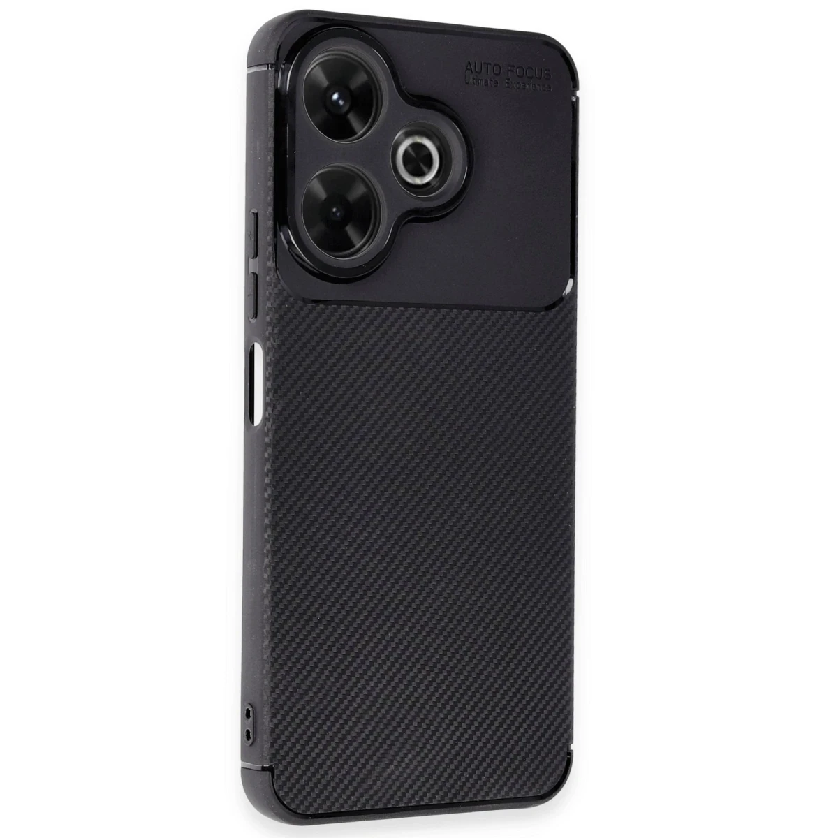 Xiaomi Redmi 13 4G Kılıf Auto Focus Karbon Kapak - Siyah