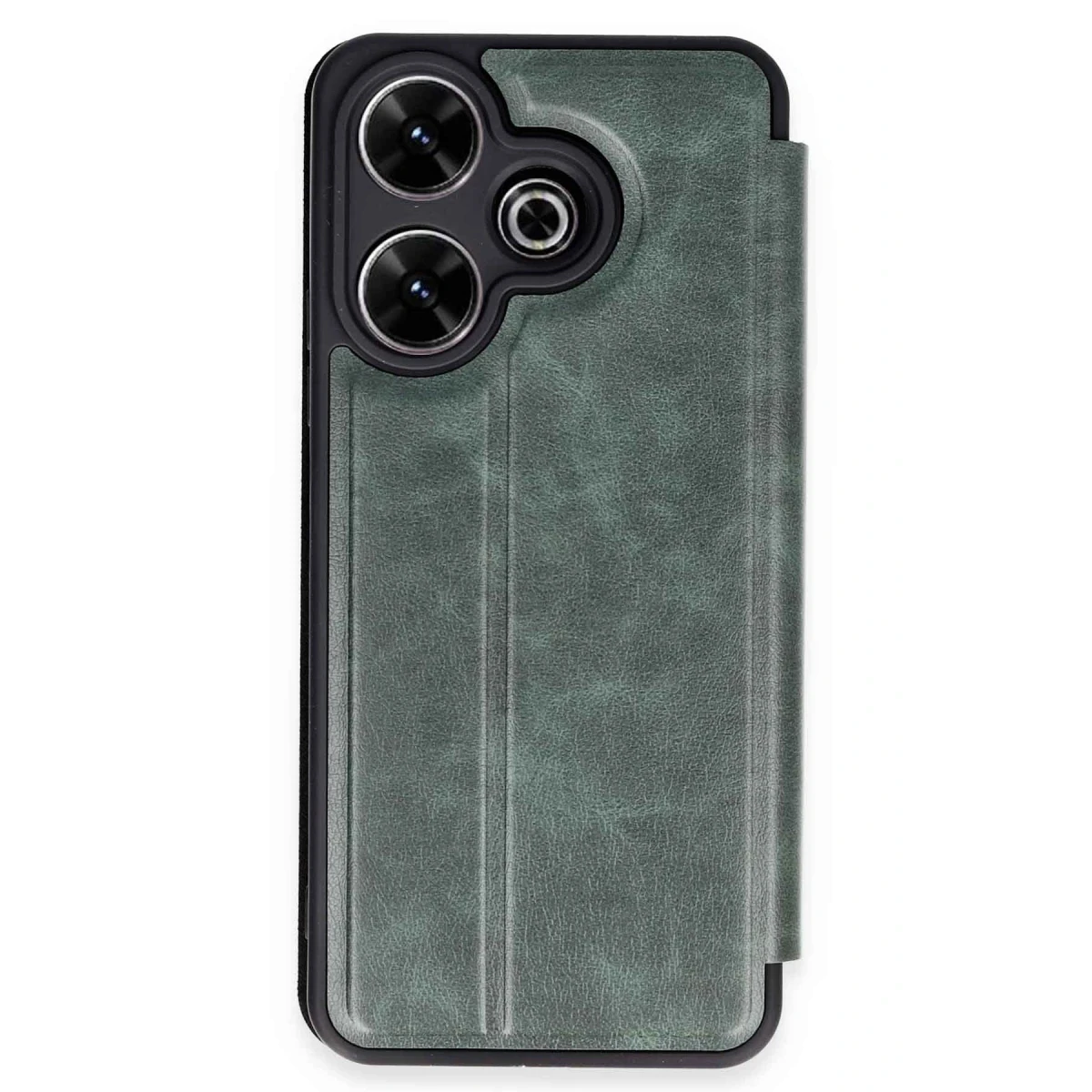 Xiaomi Redmi 13 4G Kılıf Flip Cover - Koyu Yeşil