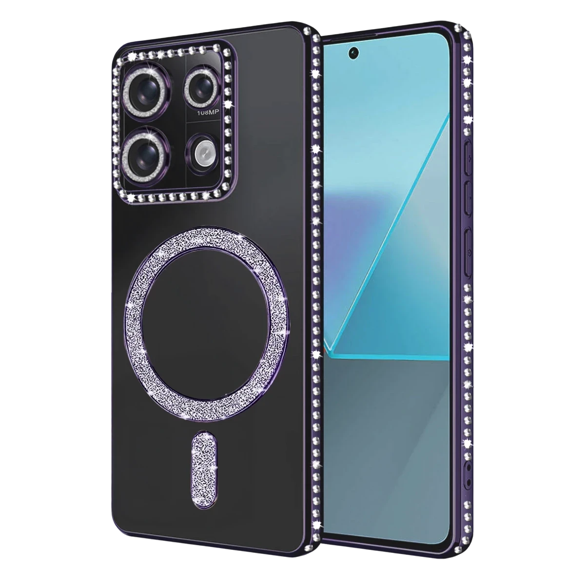 Xiaomi Redmi 13C Joke Simli Magneticsafe Kılıf - Derin Mor