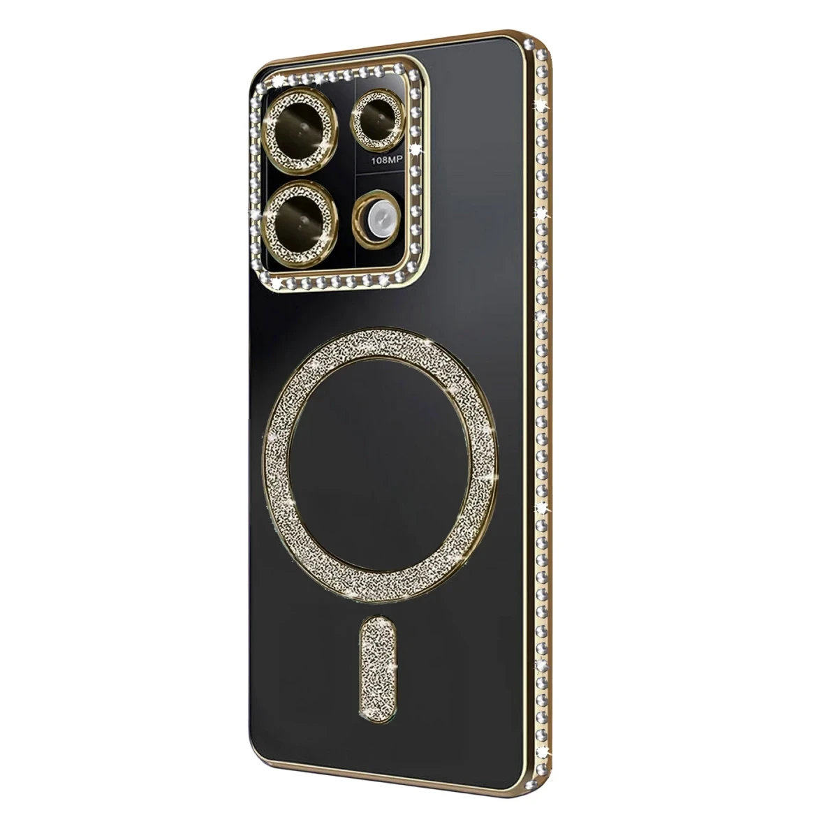 Xiaomi Redmi 13C Joke Simli Magneticsafe Kılıf - Gold