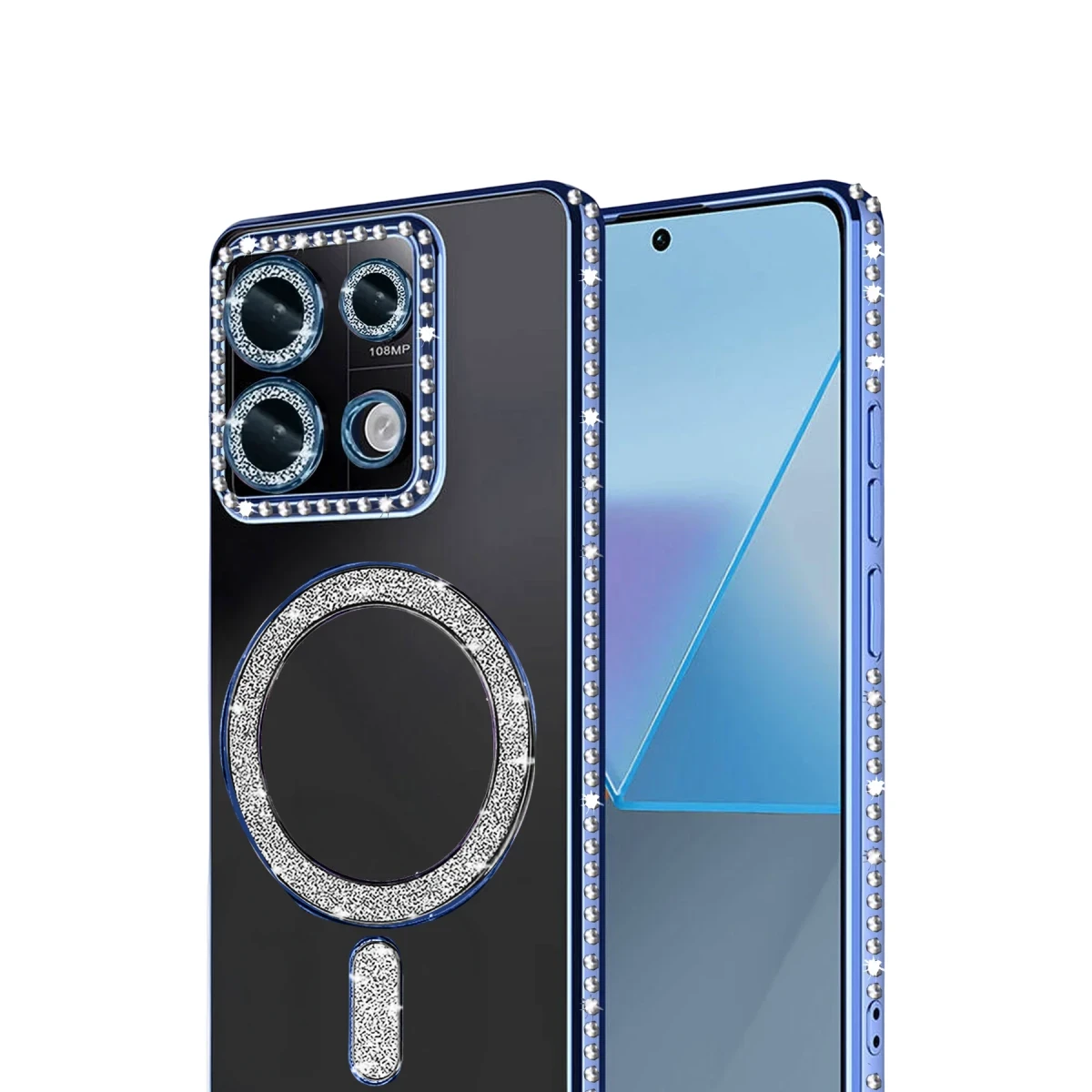 Xiaomi Redmi 13C Joke Simli Magneticsafe Kılıf - Mavi