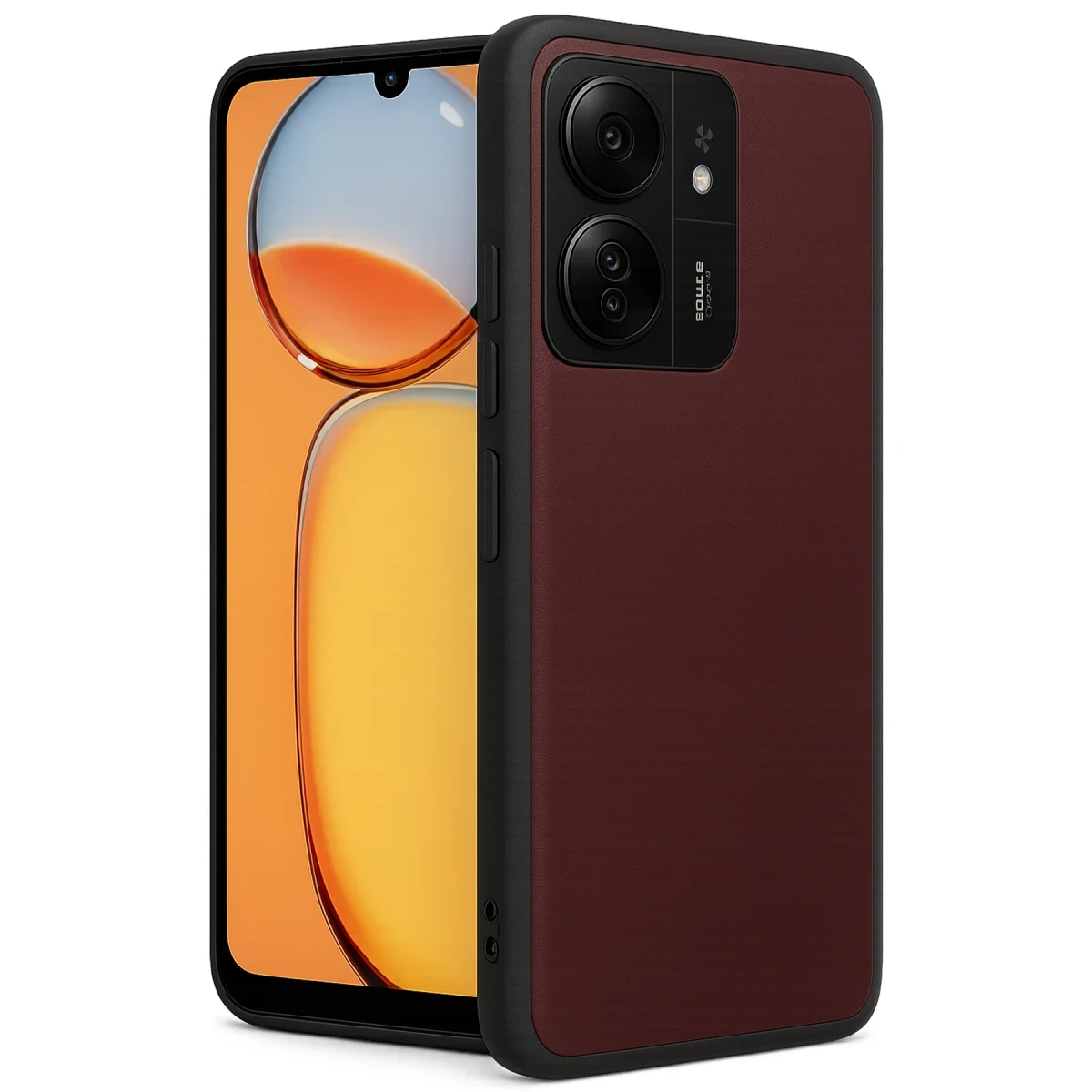 Xiaomi Redmi 13C Kılıf Aras Deri Kapak - Bordo