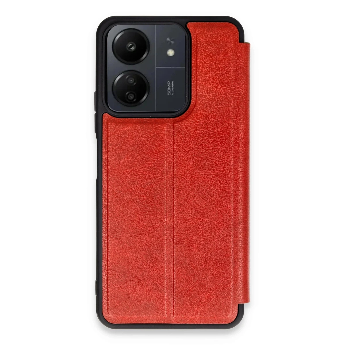Xiaomi Redmi 13C Kılıf Flip Cover - Kırmızı