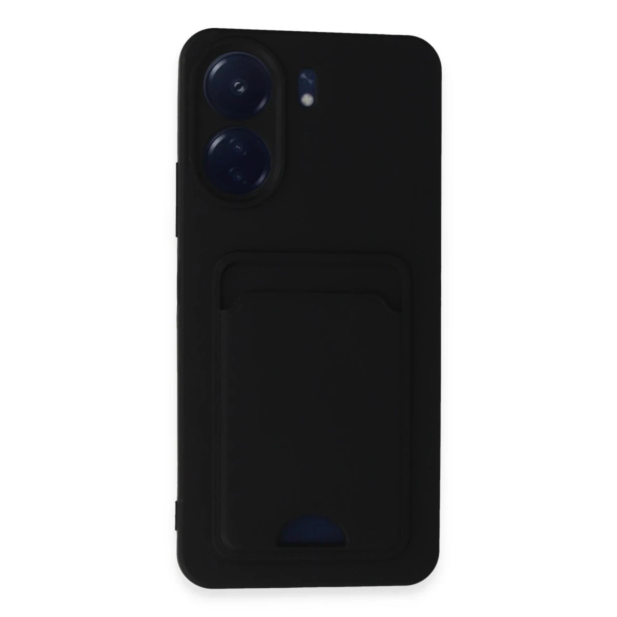 Xiaomi Redmi 13C Kılıf Kelvin Kartvizitli Silikon - Siyah