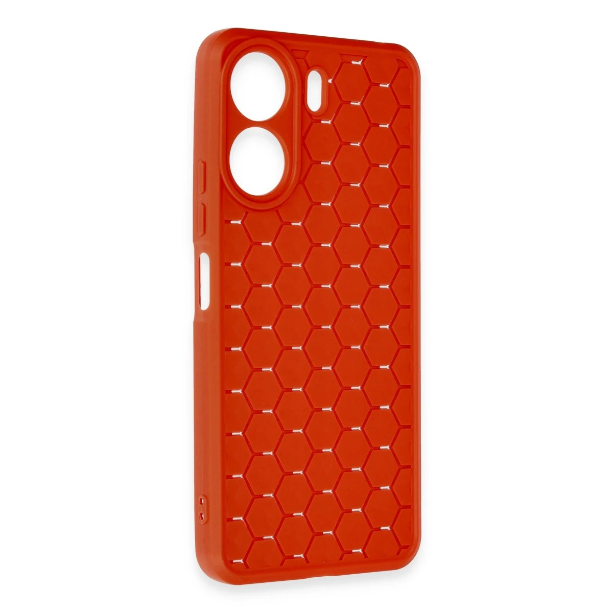 Xiaomi Redmi 13C Kılıf Petek Silikon Kapak - Kırmızı