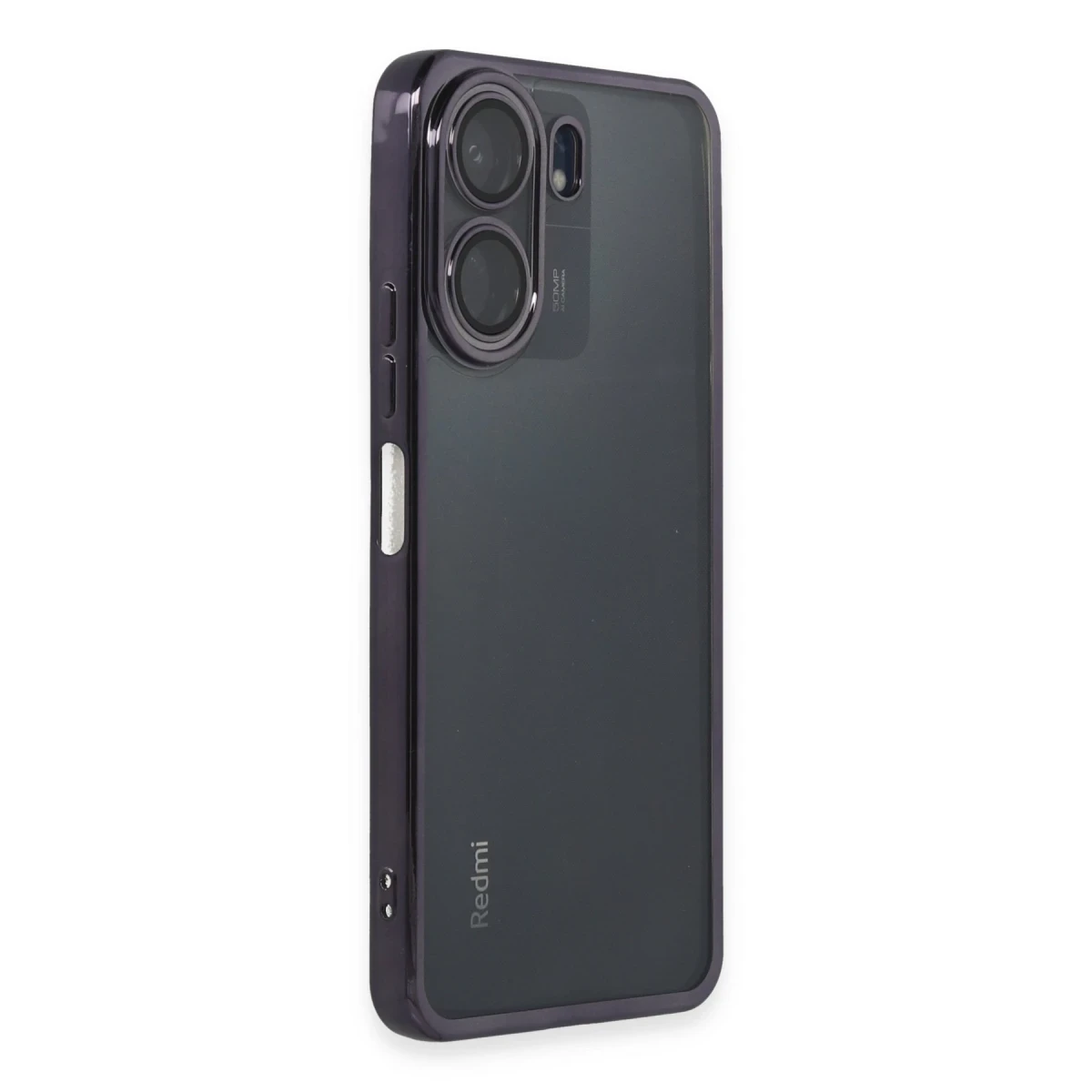 Xiaomi Redmi 13C Kılıf Razer Lensli Silikon - Mor