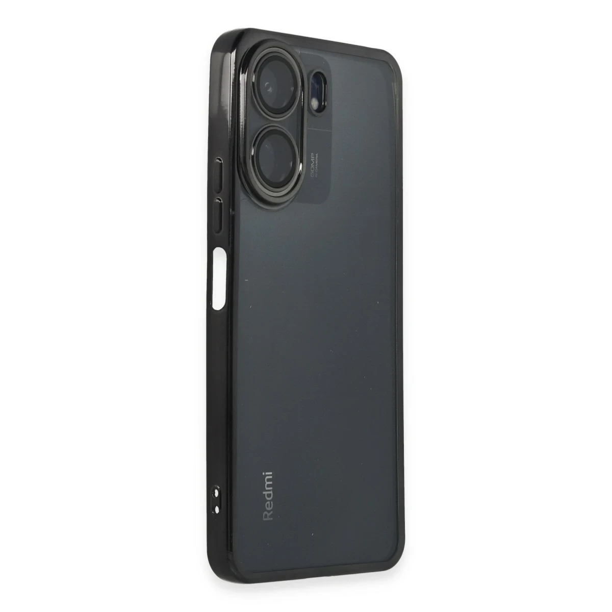 Xiaomi Redmi 13C Kılıf Razer Lensli Silikon - Siyah
