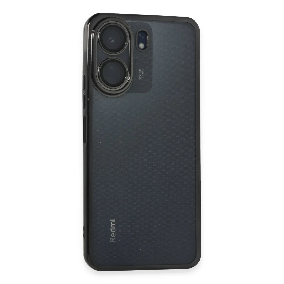 Xiaomi Redmi 13C Kılıf Razer Lensli Silikon - Siyah