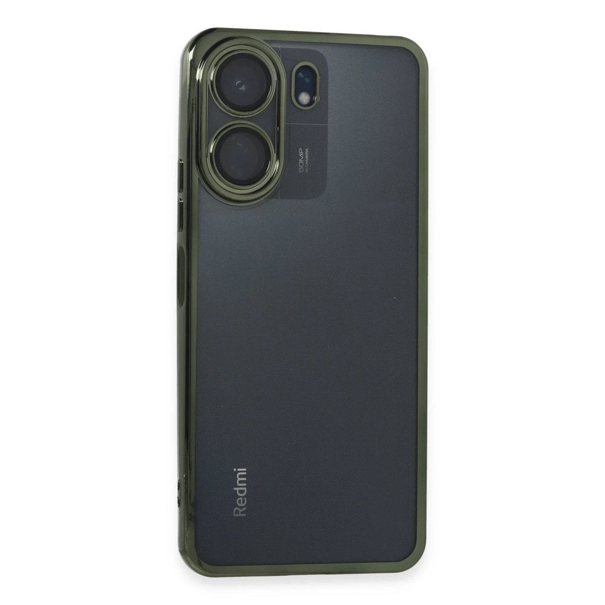 Xiaomi Redmi 13C Kılıf Razer Lensli Silikon - Yeşil