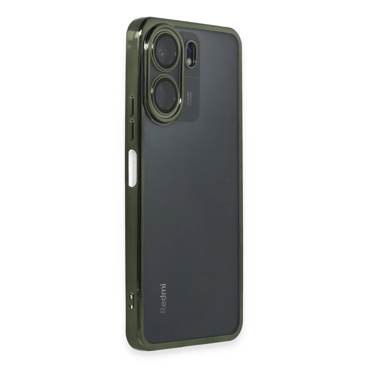 Xiaomi Redmi 13C Kılıf Razer Lensli Silikon - Yeşil