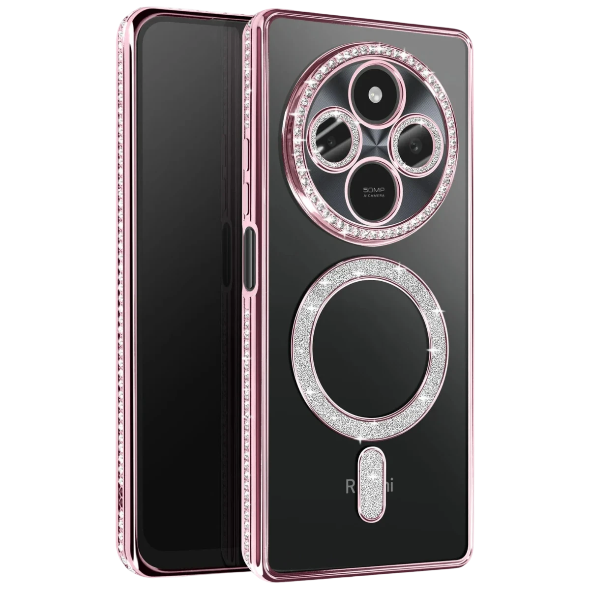 Xiaomi Redmi 14C Joke Simli Magneticsafe Kılıf - Pembe