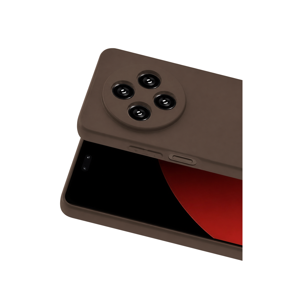 Xiaomi Redmi 14C Kılıf First Silikon - Kahverengi