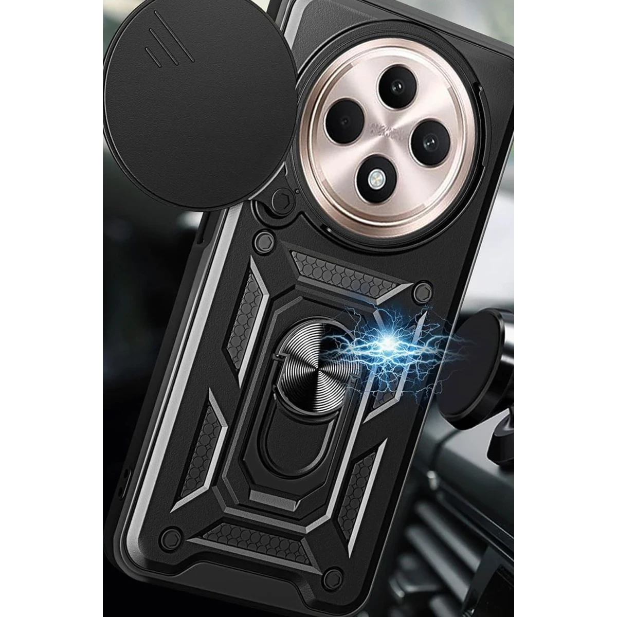 Xiaomi Redmi 14C Kılıf Pars Lens Yüzüklü Silikon - Yeşil