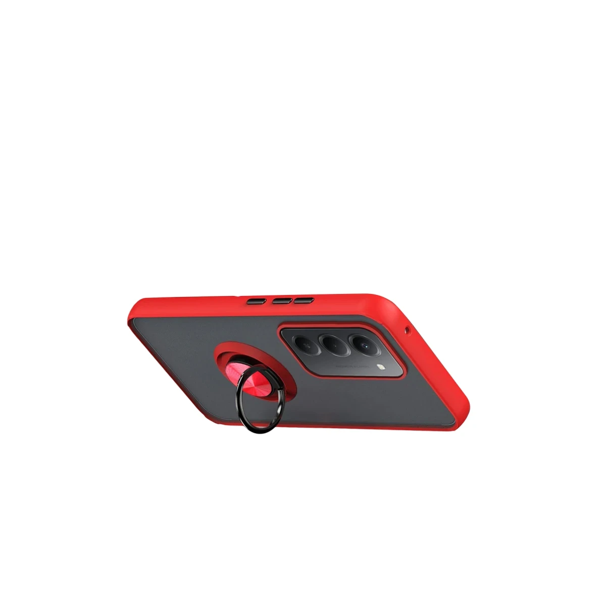 Xiaomi Redmi 15 4G Montreal Yüzüklü Silikon Kapak - Kırmızı