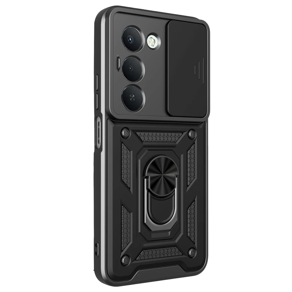 Xiaomi Redmi 15 4G Pars Lens Yüzüklü Silikon - Siyah