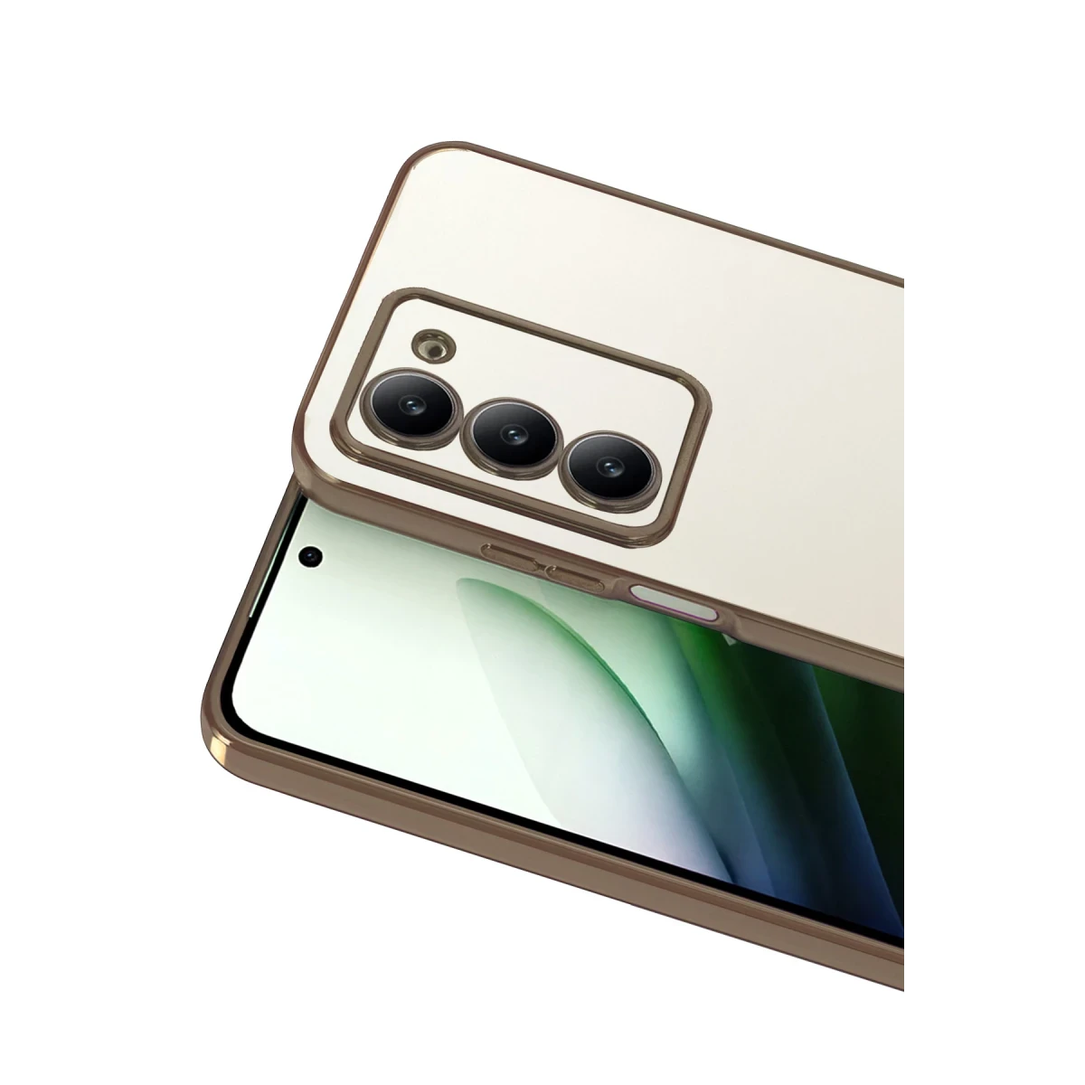 Xiaomi Redmi 15 4G Razer Lensli Silikon - Çöl Titanyum