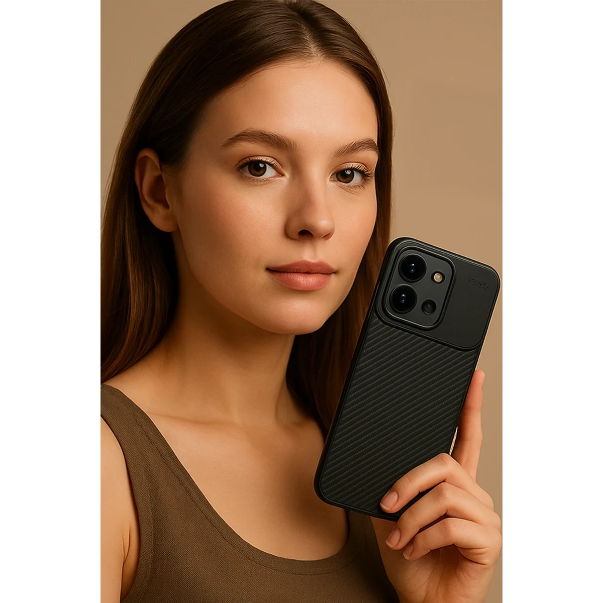 Xiaomi Redmi 15C 4G Auto Focus Karbon Kapak - Koyu Yeşil