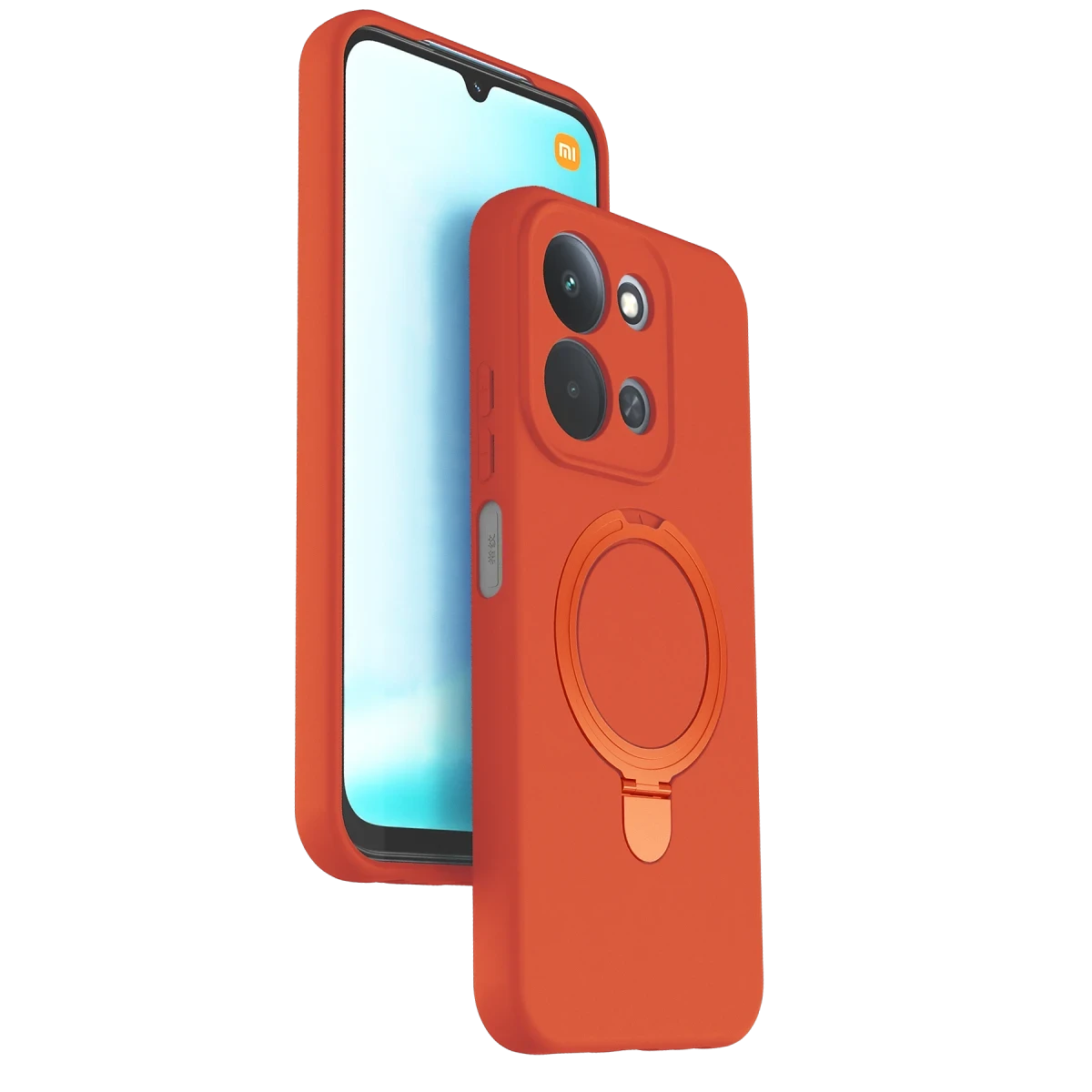 Xiaomi Redmi 15C 4G Regal Magsafe Standlı Kapak - Turuncu